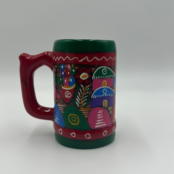Mexican Hand-painted Pottery Christmas Feliz Navidad Mug - Picture 1 of 9